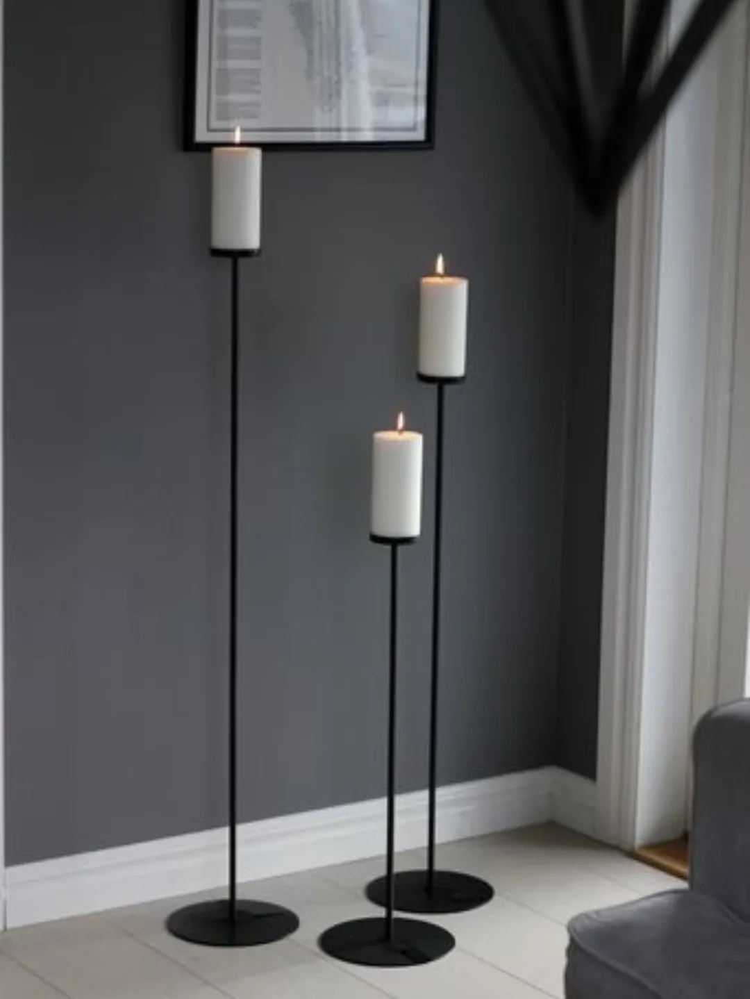 شمعدان کنارسالنی فلزی