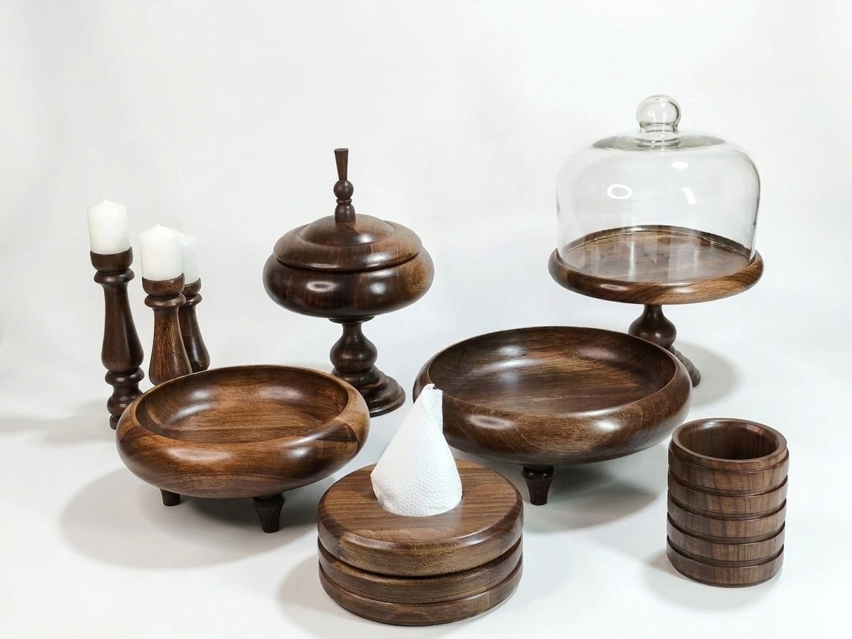 سرویس پذیرایی ۱۱پارچه چوب گردو